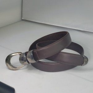 Mens Brown Leather Belt Sz 36